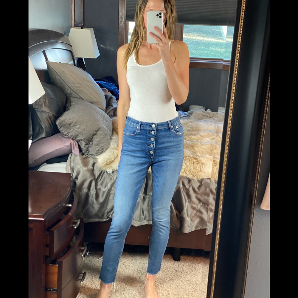 Rag & Bone Button Closure Nina High-Rise Skinny Jean, Size 29